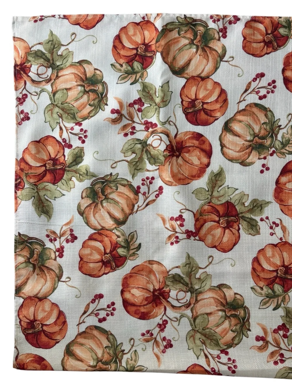 Fall Tablecloth Holiday Pumpkin Berries Leaves Festive Autumn Large 100” x 120”